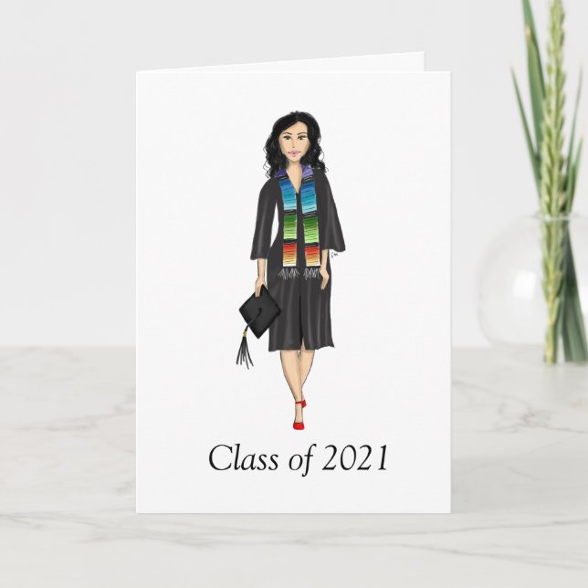 Tarjeta Custom Latina Graduate Graduation Greeting Card  (Anverso)