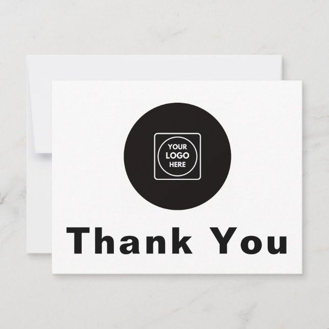 Tarjeta Custom Logo Personalized Thank You Note Card (Anverso)