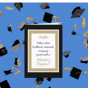 Tarjeta Custom Master's degree Congratulations card