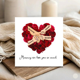 Tarjeta Custom Mommy From Kids Love Heart Mother's Day