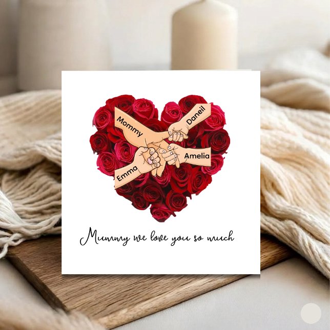 Tarjeta Custom Mommy From Kids Love Heart Mother's Day (Subido por el creador)