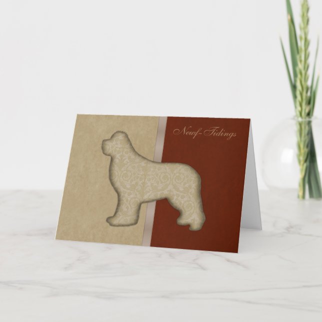 Tarjeta Custom Newf-Tidings Antiguo (Anverso)