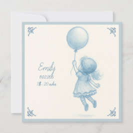 Tarjeta Custom personalized new baby girl annoucement