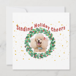 Tarjeta Custom Photo Christmas Card with Wreath