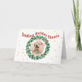 Tarjeta Custom Photo Christmas Card with Wreath