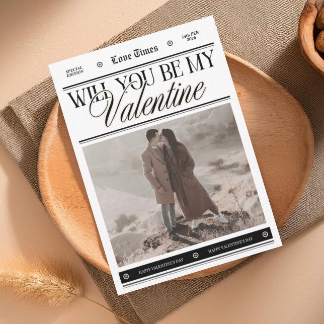 Tarjeta Custom photo newspaper Valentine's day (Subido por el creador)