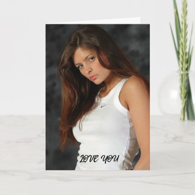 TARJETA CUSTOM PHOTO SCRIPT GREETING CARD (Anverso)