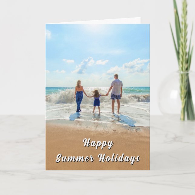 Tarjeta Custom Photo Summer Card Personalized Your Photos (Anverso)