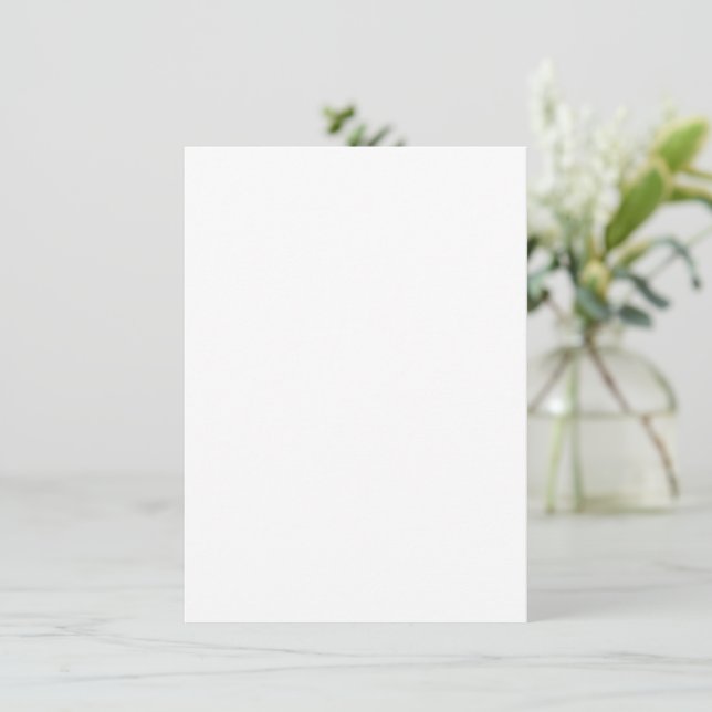 Tarjeta Custom white simple Design Add Photo or Text (Anverso de pie)