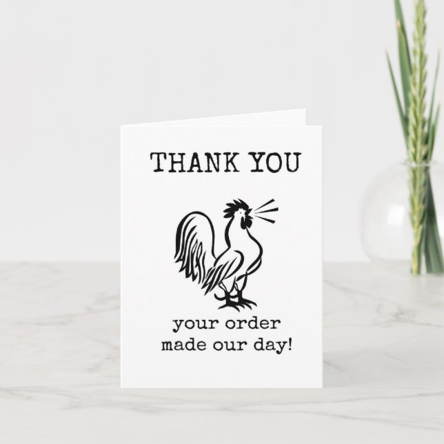 Tarjeta Customer Thank You, Appreciation, Cute (Anverso)
