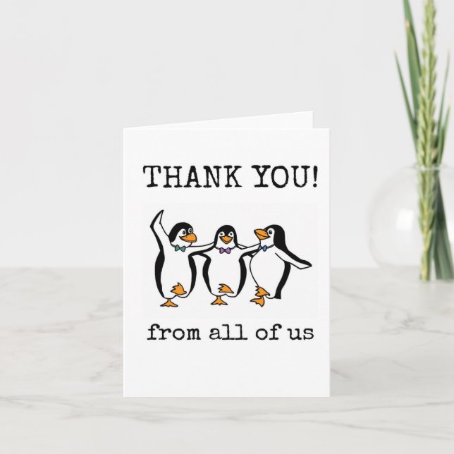 Tarjeta Customer Thank You Card, From All of Us, Funny (Anverso)