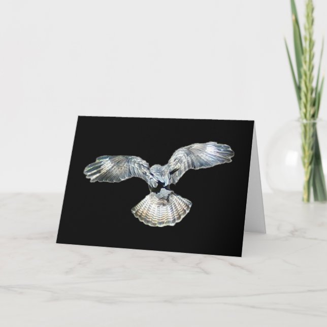 Tarjeta Customisable Buzzard Fanned Wings Greeting Card  (Anverso)