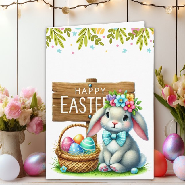 Tarjeta Customizable Cute Rabbit Easter Card (Subido por el creador)