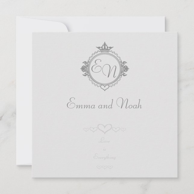 Tarjeta Customize the names, initials and phrase Love (Anverso)