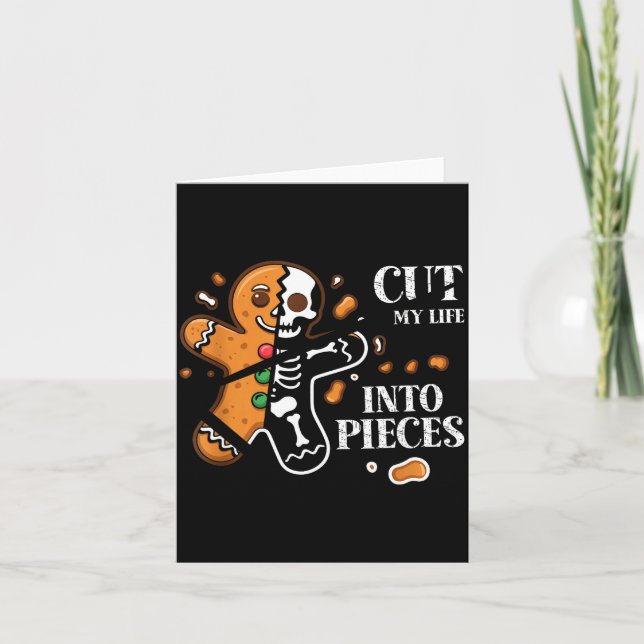 Tarjeta Cut My Life Into Eces Gingerbread Christmas Elder  (Anverso)