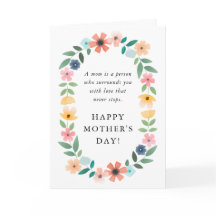 Cuta acuarela Floral Día de la Madre