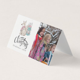 Tarjeta Cuta acuarela Navidad de Winter Fox