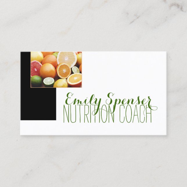 Tarjeta Cuta de caja nutricionista de fruta para v (Anverso)