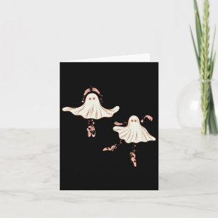 Tarjeta Cuta Halloween Fantasma Dancing Ballerina