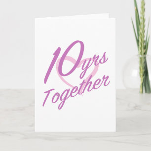 Tarjeta Cute 10º Aniversario