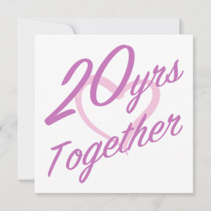 Tarjeta Cute 20º Aniversario