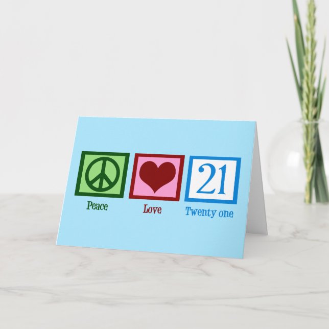 Tarjeta Cute 21º cumpleaños (Anverso)