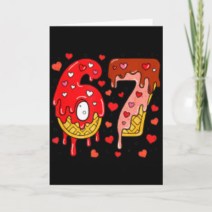 Tarjeta Cute 67 Dulces Corazones Divertido Diseño Para Cam