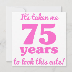 Tarjeta Cute 75º Cumpleaños Para Las Mujeres