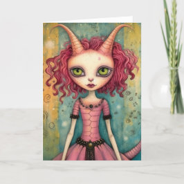 Tarjeta Cute Alien Lady Todas Las Ocasiones