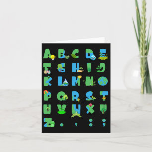 Tarjeta Cute Alphabet Funny Earth Day Abc Alphabet Teacher