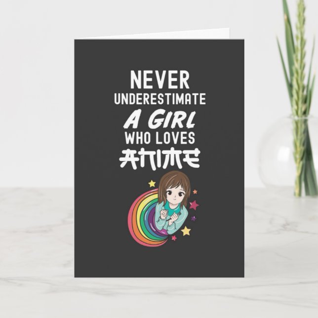 Tarjeta Cute Anime Cards For Baby Girls Kaiwaii Otaku Kids (Anverso)