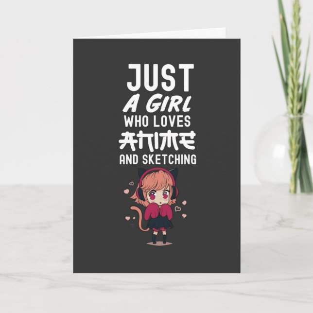 Tarjeta Cute Anime Cards Girls For Kids Children Kawaii (Anverso)