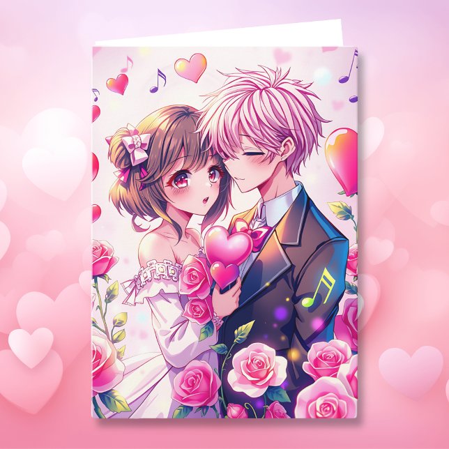 Tarjeta Cute Anime Couple | El día de San Valentín persona (Subido por el creador)