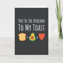 Tarjeta Cute Avocado Cards Fruits Vegan Vegetarian