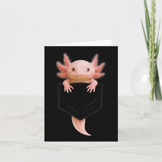 Tarjeta Cute Axolotl Cket Funny Para Hombres Mujeres Adole (Anverso)