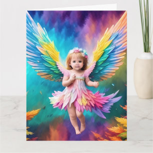 Tarjeta Cute Baby Angel Wings Art-38424