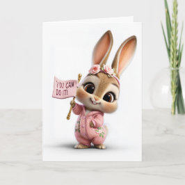 Tarjeta Cute Baby Bunny With Rose Crown Encouragement