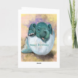 Tarjeta Cute Baby Elephant Funny Birday Card