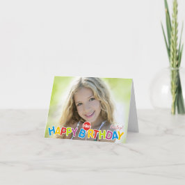 Tarjeta Cute Balloon Happy Birday Card Any Age