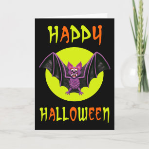 Tarjeta Cute Bat Halloween