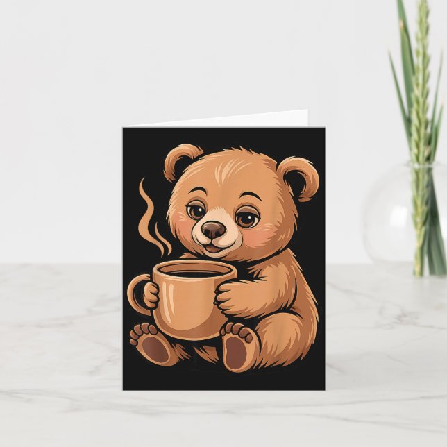 Tarjeta Cute Bear Design For Bear Lover And Bear  (Anverso)