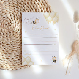 Tarjeta Cute Bee Honey First Bee-day Time Capsule