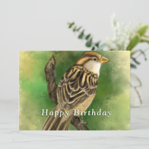 Tarjeta Cute Bird Birday