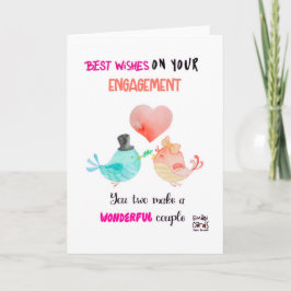 Tarjeta Cute Birds Engagement Card