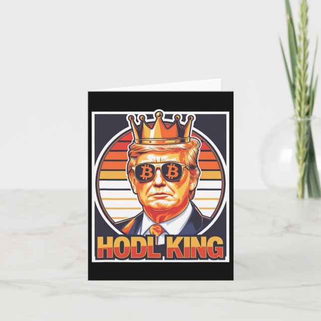 Tarjeta Cute Bitcoin Rey Trump Cripto Sombra Futuro De Mo (Anverso)