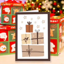 Tarjeta Cute Boho presenta dentro de festividades de Navid