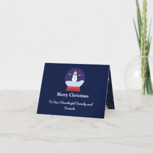 Tarjeta Cute Bola de Nieve con Navidad de Muñeco de Nieve 