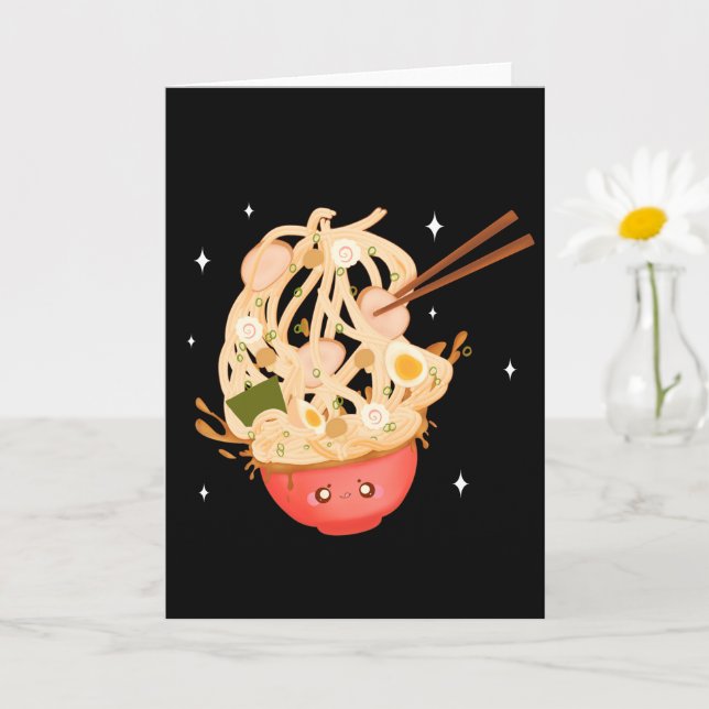 Tarjeta Cute Bowl De Ramen (Planta pequeña)