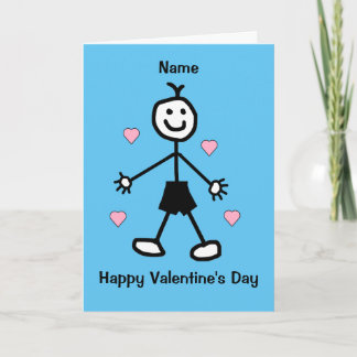 Tarjeta Cute Boy Blue Valentine Card