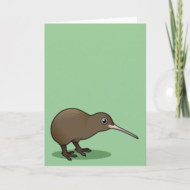 Tarjeta Cute Brown Kiwi de Nueva Zelanda (Anverso)